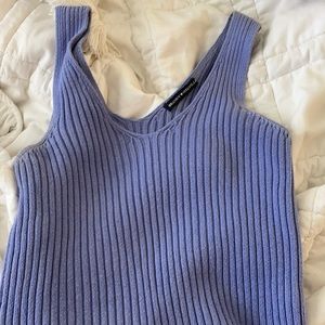 Brandy Melville Blue Ribbed Tank